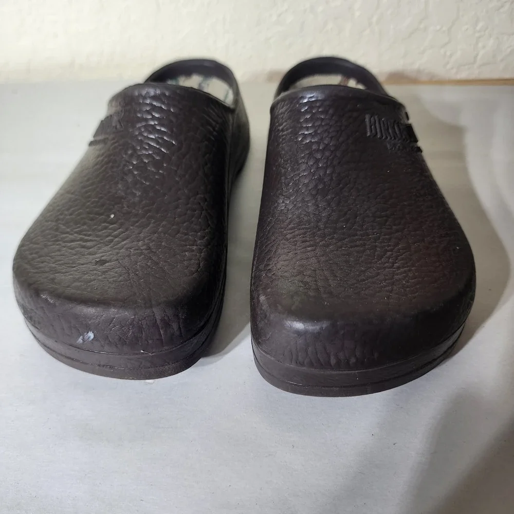 Birkenstock Super Birki Brown Polyurethane Clogs Mens 8 Womens 10 EU 41